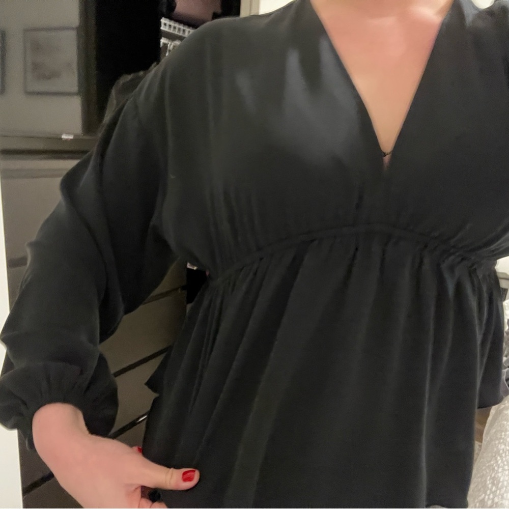 Abercrombie Black V-Neck Blouse